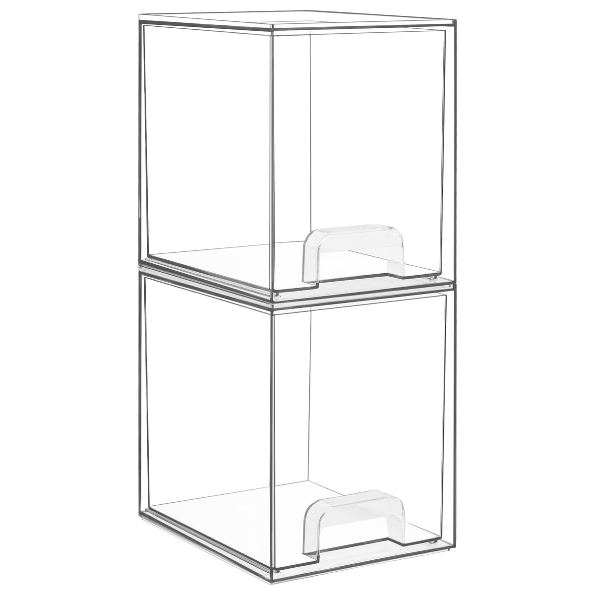 Vtopmart 6 Pack Small Clear Stackable Storage Drawers for Desk, Countertop