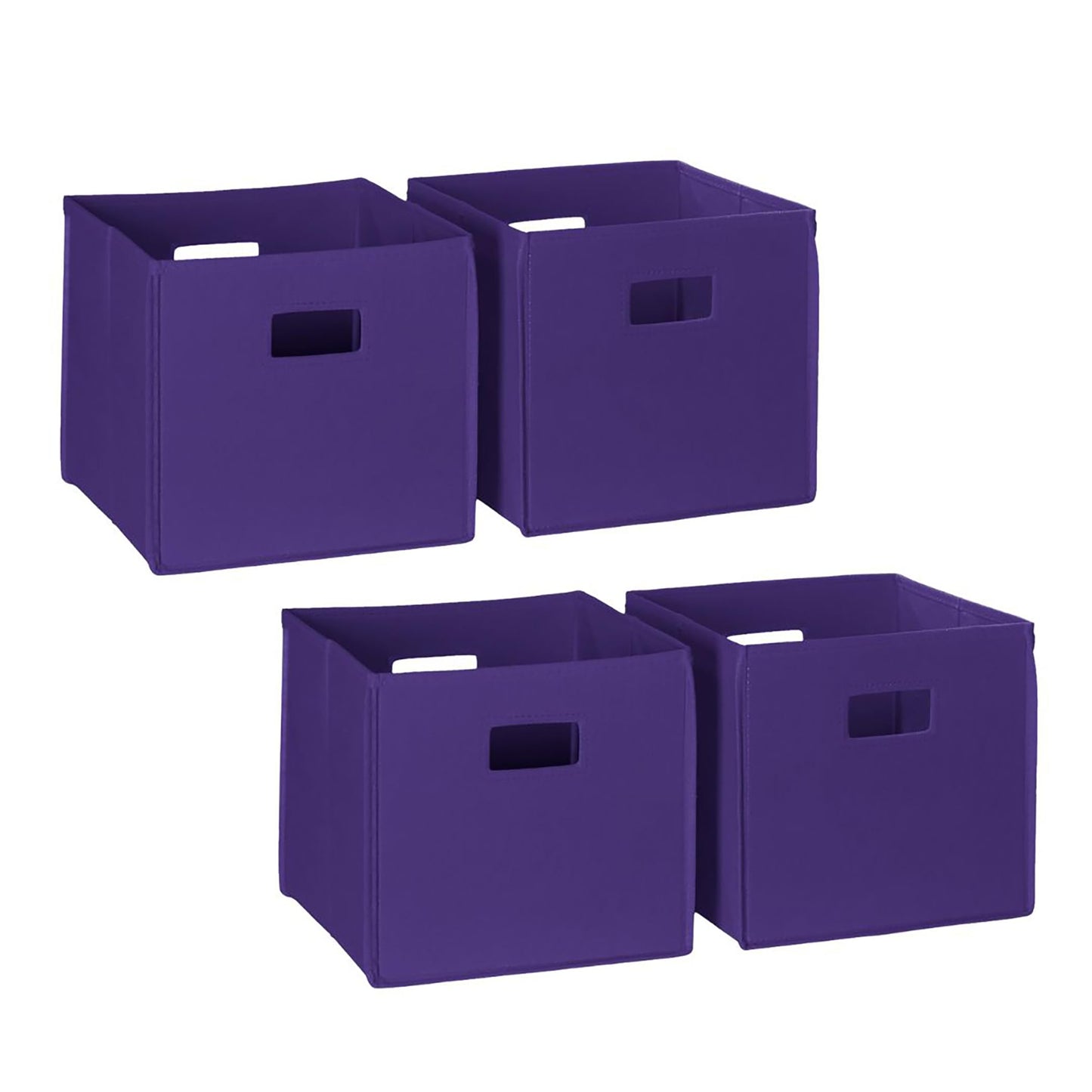 RiverRidge Folding Storage Bins - 2-pack of 10in Tall Taupe Cubes