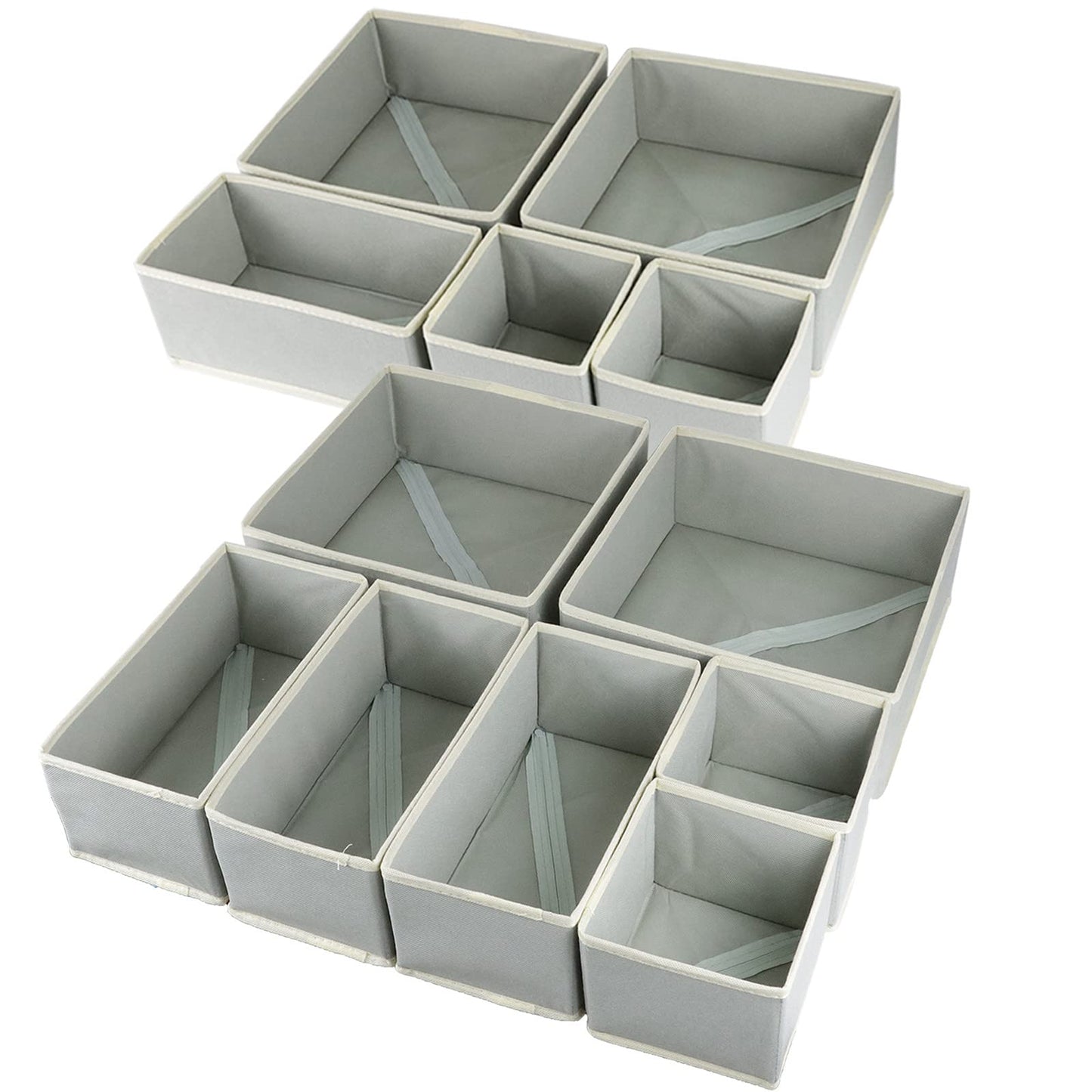 Fordonral 12 Pack Drawer Organizer Clothes, Foldable Fabric Dresser Organizer Closet Organizers and Storage Box for Underwear,Folded Clothes,Baby Clothing,Socks,Bra,Towels,Ties(12 Pack,Pink)
