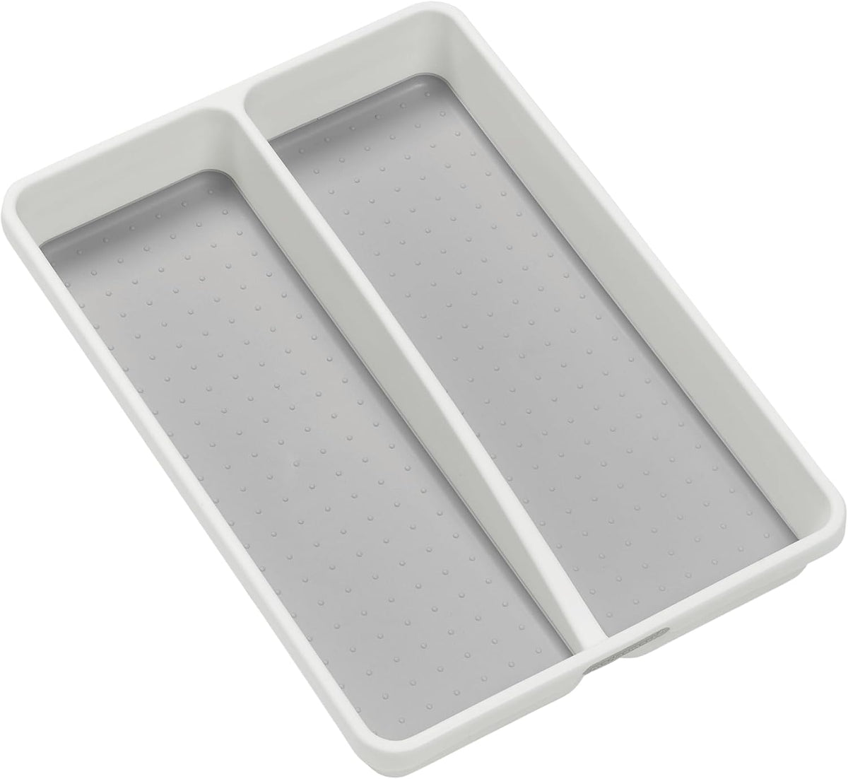 madesmart Classic 2 Compartment Compact Utensil Tray, White