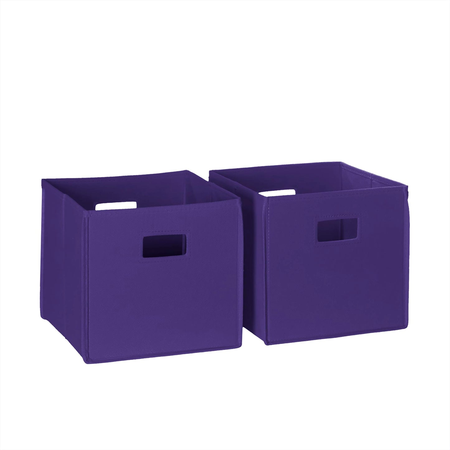 RiverRidge Folding Storage Bins - 2-pack of 10in Tall Taupe Cubes