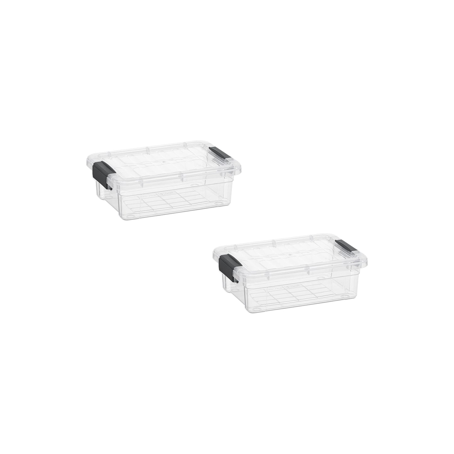 Superio Clear Plastic Storage Bins with Lid, 4.5 Quart Box, Organizing Containers, Stackable Plastic Tote for Home, Garage, Dorm, School, and Office