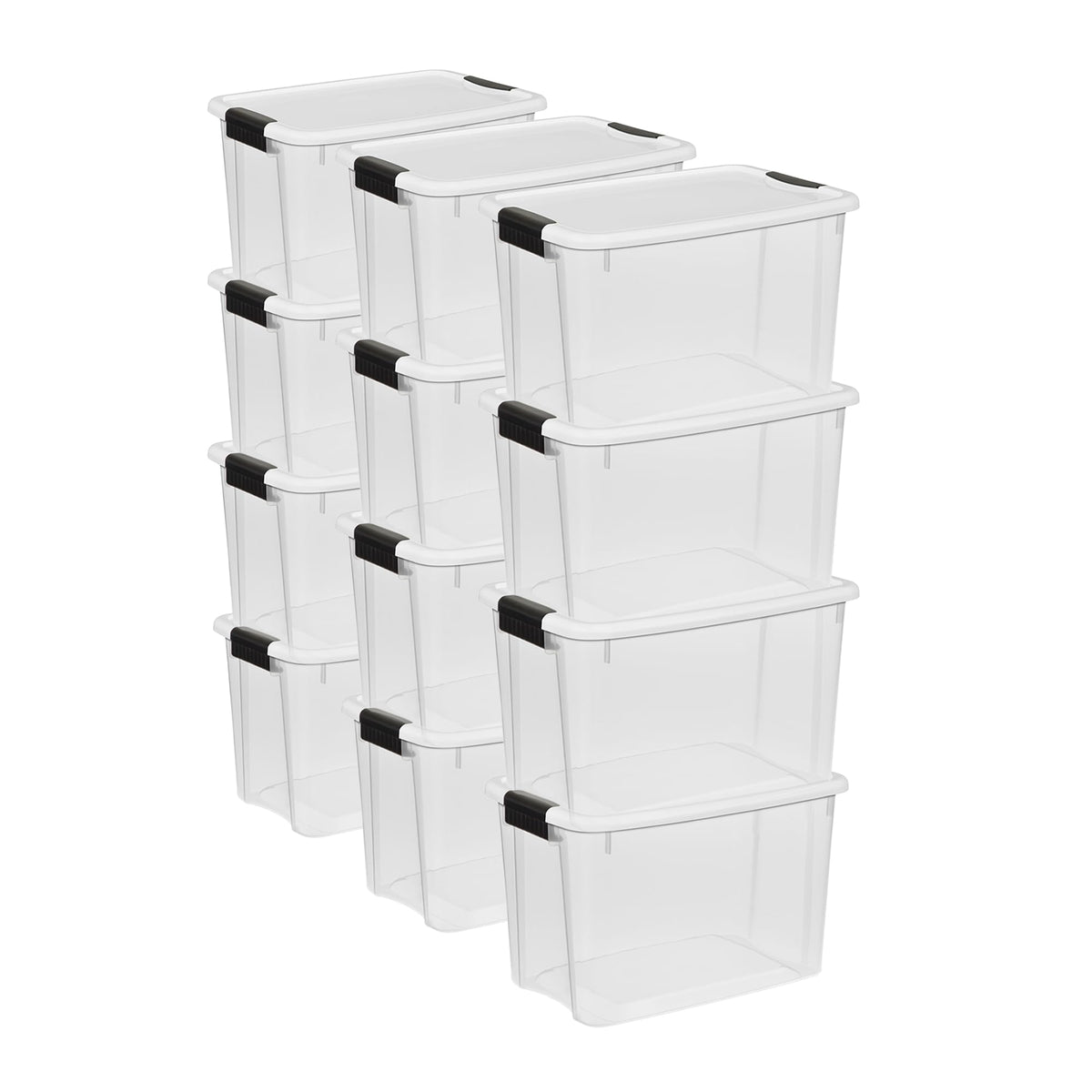 Sterilite Ultra Latch Box with Lids for Home and Office, 18 Quart, 6-Pack