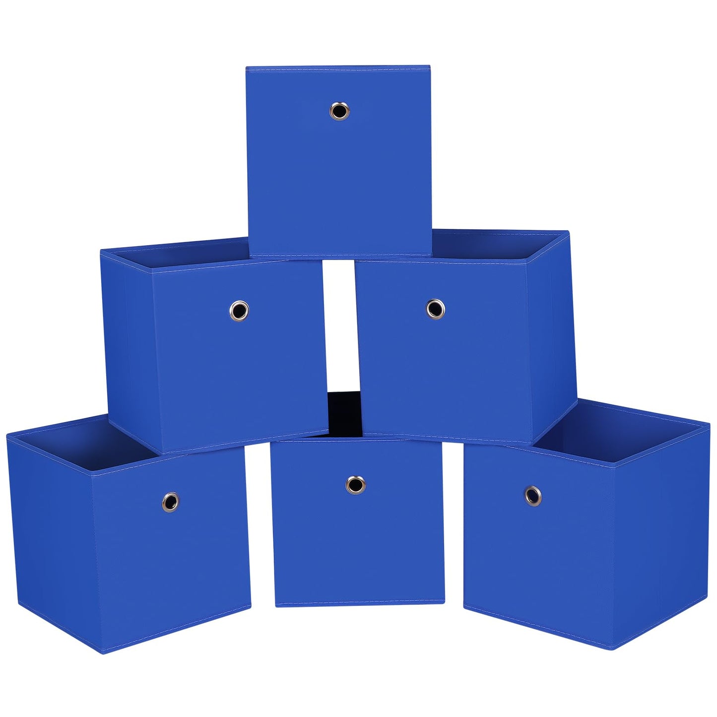 Black Foldable Storage Cubes Bins ,11 Inch Cloth Storage Cube Fabric Storage Box Cubes Organizer Baskets with Handles for Home Organizer Set of 3 (Black)