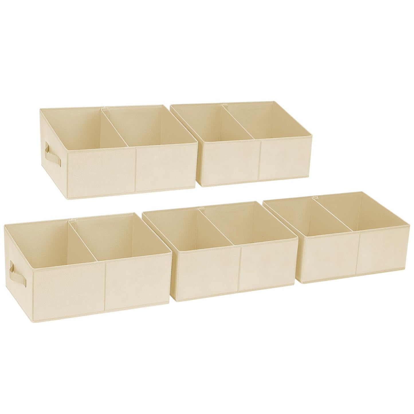 DIMJ Closet Storage Bins - Fabric Storage Baskets for Shelves, Collapsible Closet Organizers and Storage with Handles, Trapezoid Shelf Organization Storage Cubes for Purse, Toys, Books, Towel, Socks