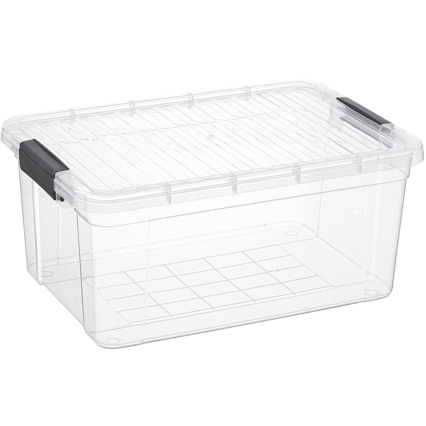 Superio 13.7 Quart Clear Plastic Storage Bin with Lid, Stackable Organizer Box, BPA-Free Storage Container for Home, Garage, School & Office, 1 Pack