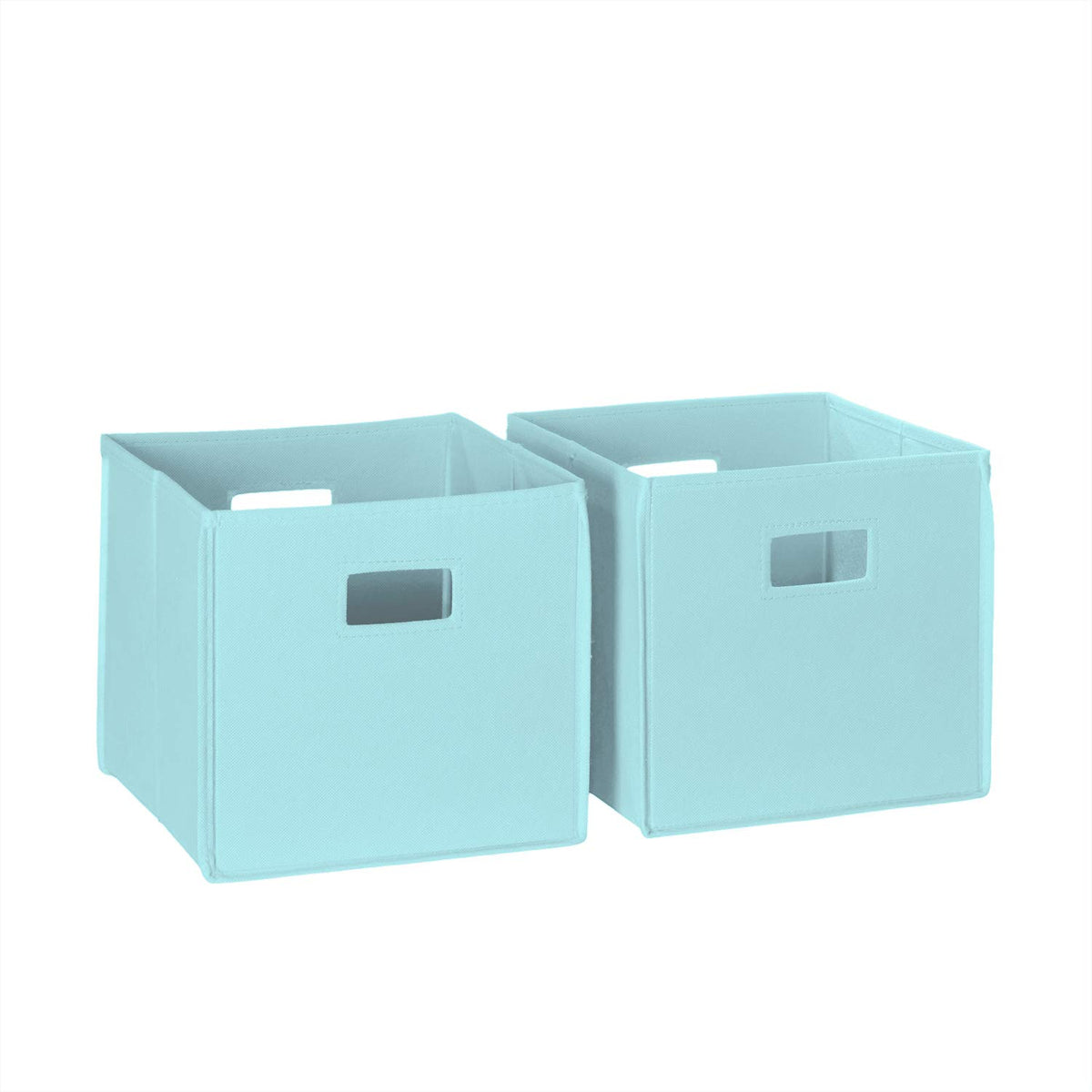 RiverRidge Folding Storage Bins - 2-pack of 10in Tall Taupe Cubes