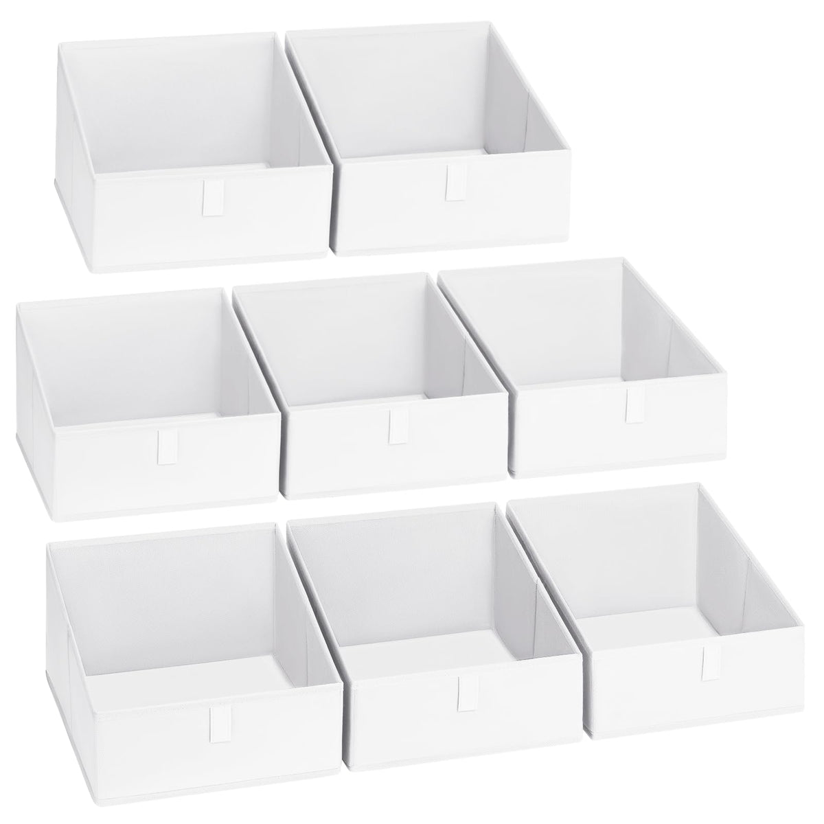 DIMJ Closet Storage Bins - Fabric Storage Baskets for Shelves, Collapsible Closet Organizers and Storage with Handles, Trapezoid Shelf Organization Storage Cubes for Purse, Toys, Books, Towel, Socks