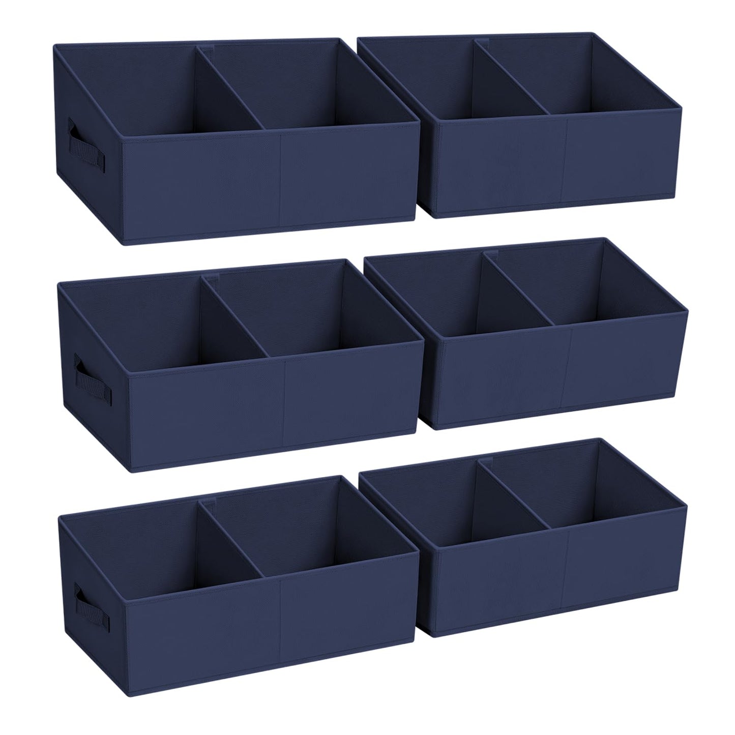 DIMJ Closet Storage Bins - Fabric Storage Baskets for Shelves, Collapsible Closet Organizers and Storage with Handles, Trapezoid Shelf Organization Storage Cubes for Purse, Toys, Books, Towel, Socks