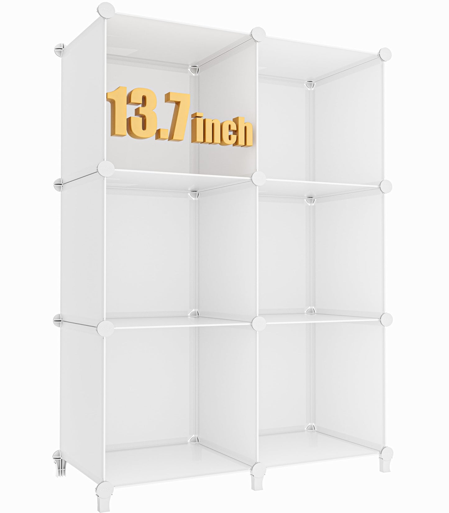 Stackable Closet Organizers and Storage 6 Cube Storage Organizer Closet Organizer for Bathroom Closet Storage for Wardrobe