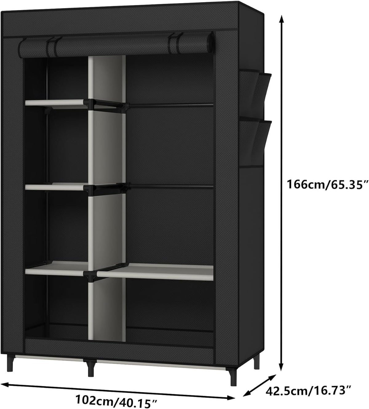 Calmootey Portable Closet Organizer, Space-Saving Storage System for Home