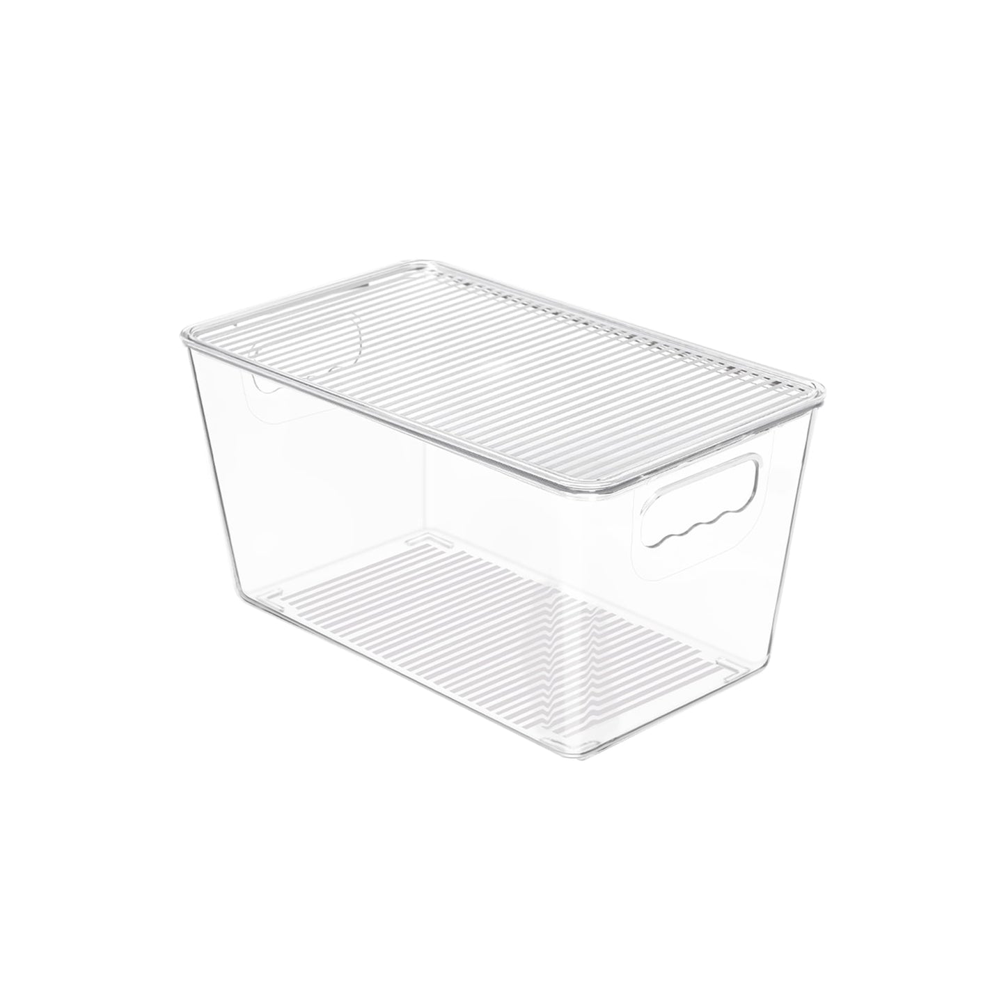 Vtopmart 6 Pack Clear Stackable Storage Bins with Lids and Handles, Large