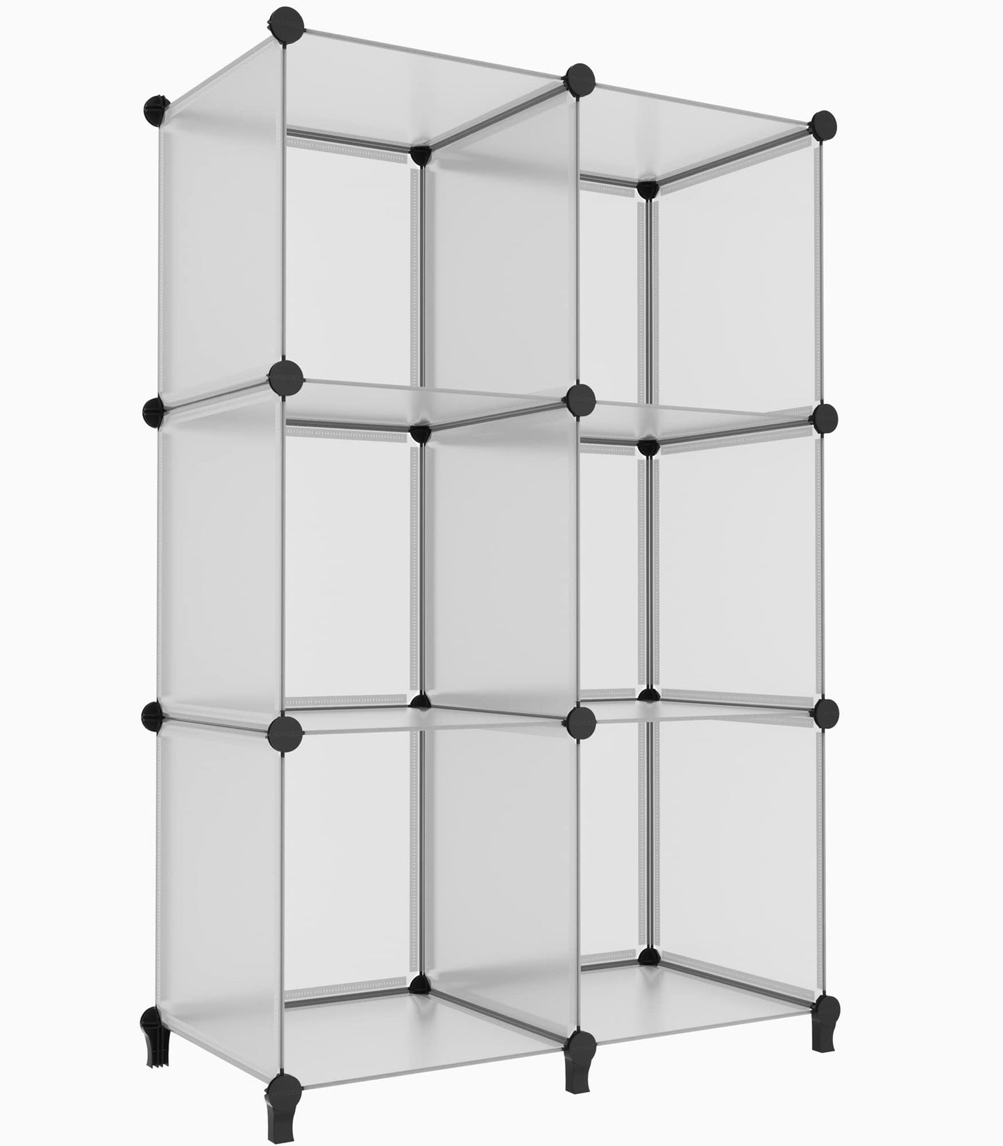 Stackable Closet Organizers and Storage 6 Cube Storage Organizer Closet Organizer for Bathroom Closet Storage for Wardrobe