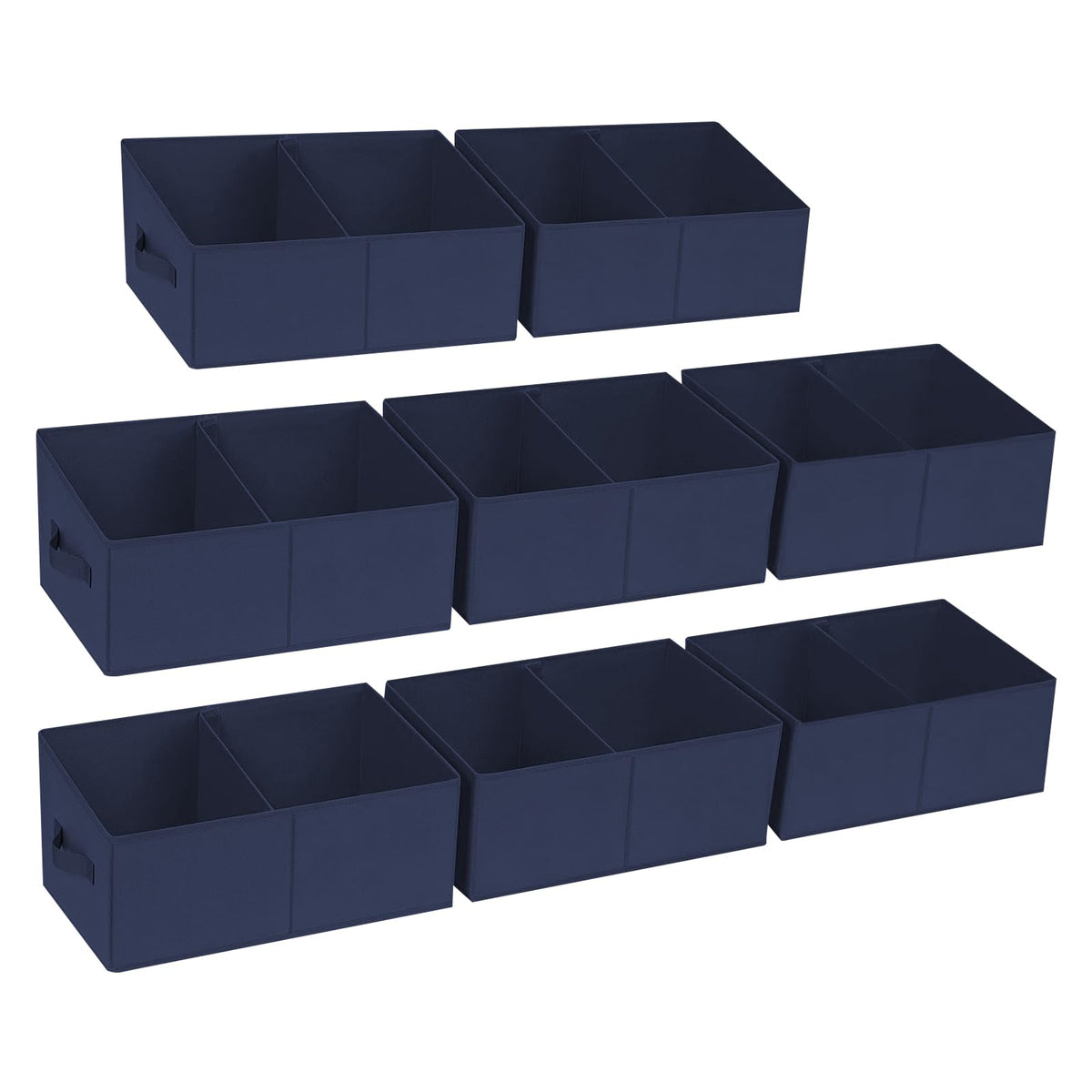DIMJ Closet Storage Bins - Fabric Storage Baskets for Shelves, Collapsible Closet Organizers and Storage with Handles, Trapezoid Shelf Organization Storage Cubes for Purse, Toys, Books, Towel, Socks