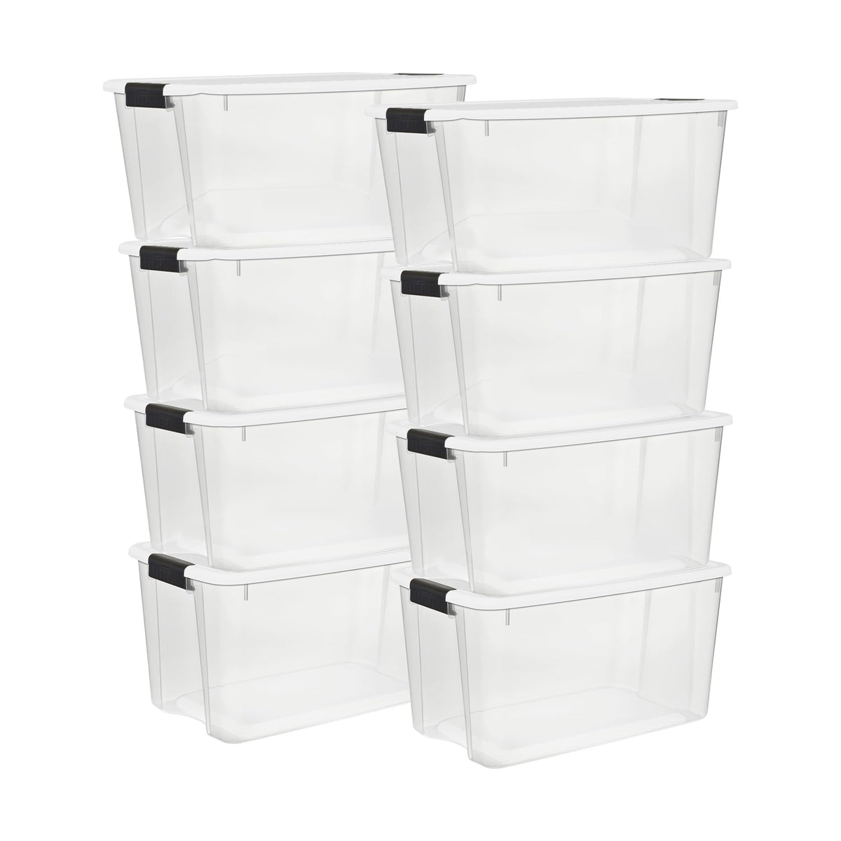 Sterilite Ultra Latch Box with Lids for Home and Office, 70 Quart, 4-Pack