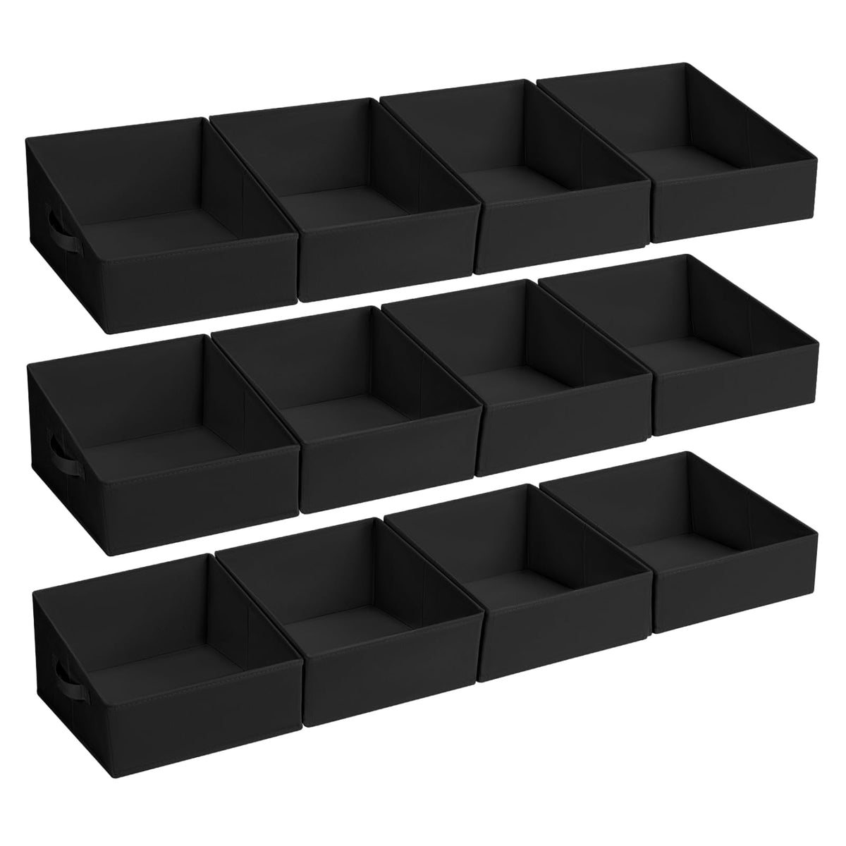DIMJ Closet Storage Bins - Fabric Storage Baskets for Shelves, Collapsible Closet Organizers and Storage with Handles, Trapezoid Shelf Organization Storage Cubes for Purse, Toys, Books, Towel, Socks