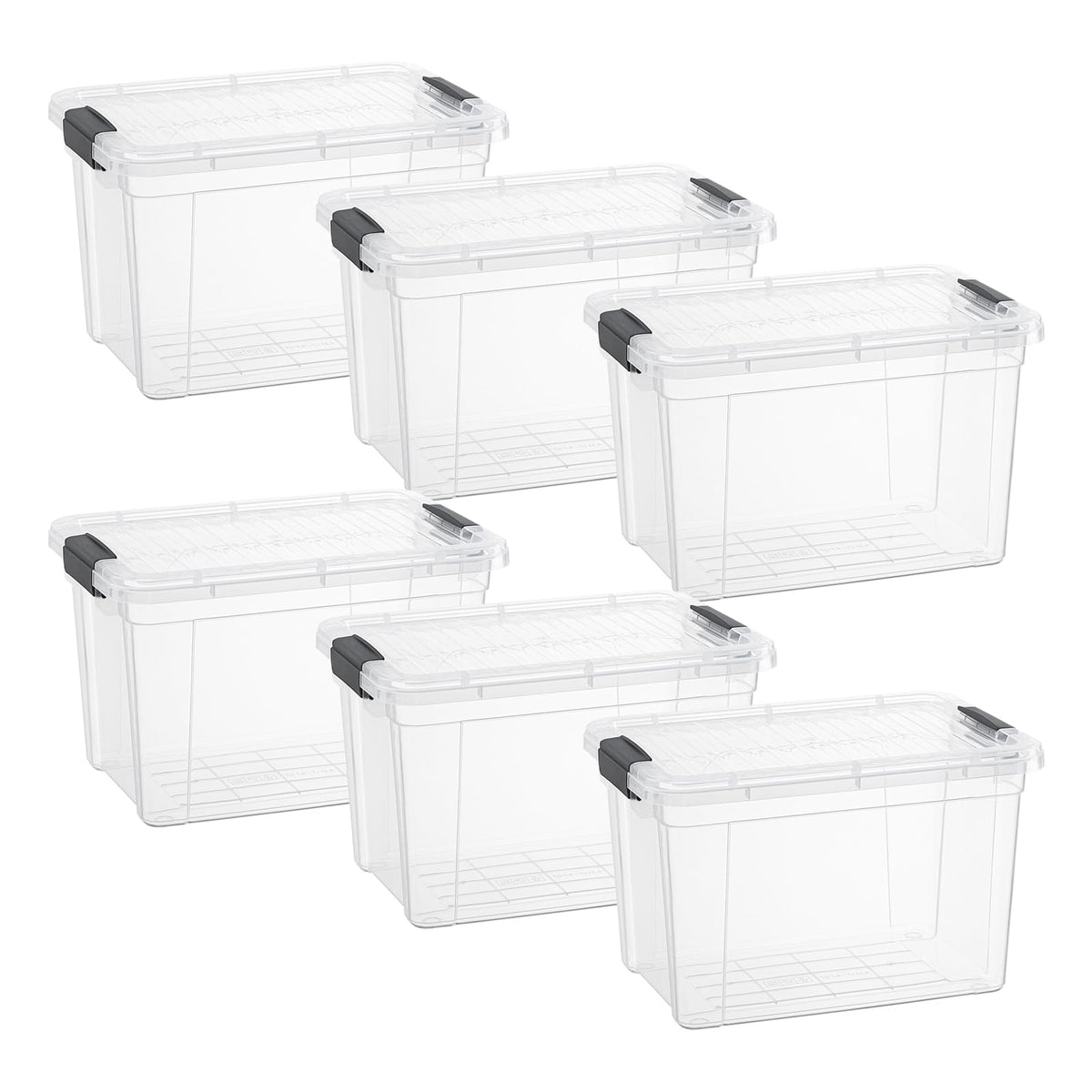 Superio 13.7 Quart Clear Plastic Storage Bin with Lid, Stackable Organizer Box, BPA-Free Storage Container for Home, Garage, School & Office, 1 Pack