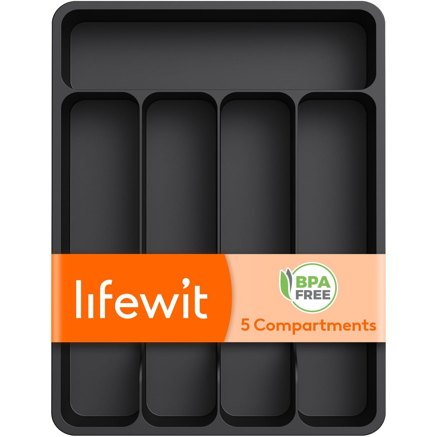 Lifewit Silverware Drawer Organizer Tray, Cutlery Storage for Kitchen