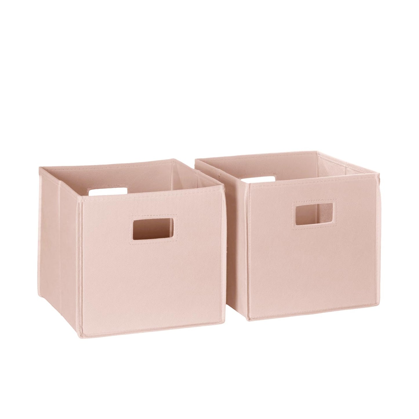 RiverRidge Folding Storage Bins - 2-pack of 10in Tall Taupe Cubes
