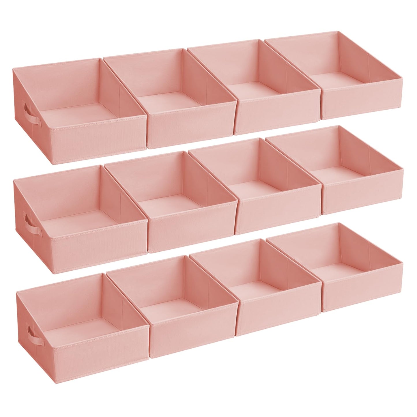 DIMJ Closet Storage Bins - Fabric Storage Baskets for Shelves, Collapsible Closet Organizers and Storage with Handles, Trapezoid Shelf Organization Storage Cubes for Purse, Toys, Books, Towel, Socks