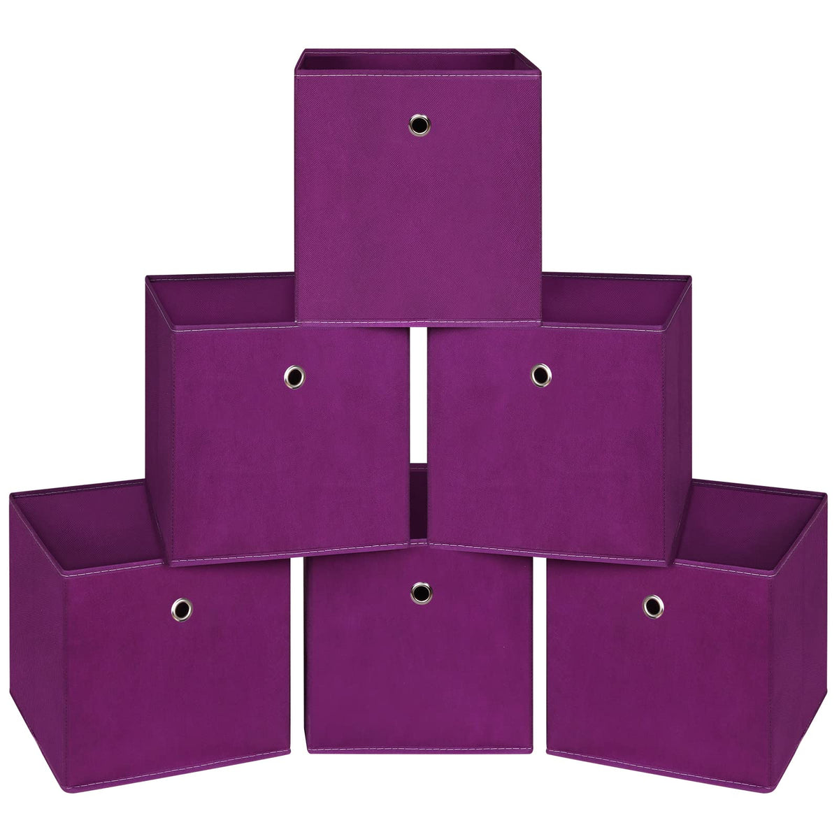 Black Foldable Storage Cubes Bins ,11 Inch Cloth Storage Cube Fabric Storage Box Cubes Organizer Baskets with Handles for Home Organizer Set of 3 (Black)