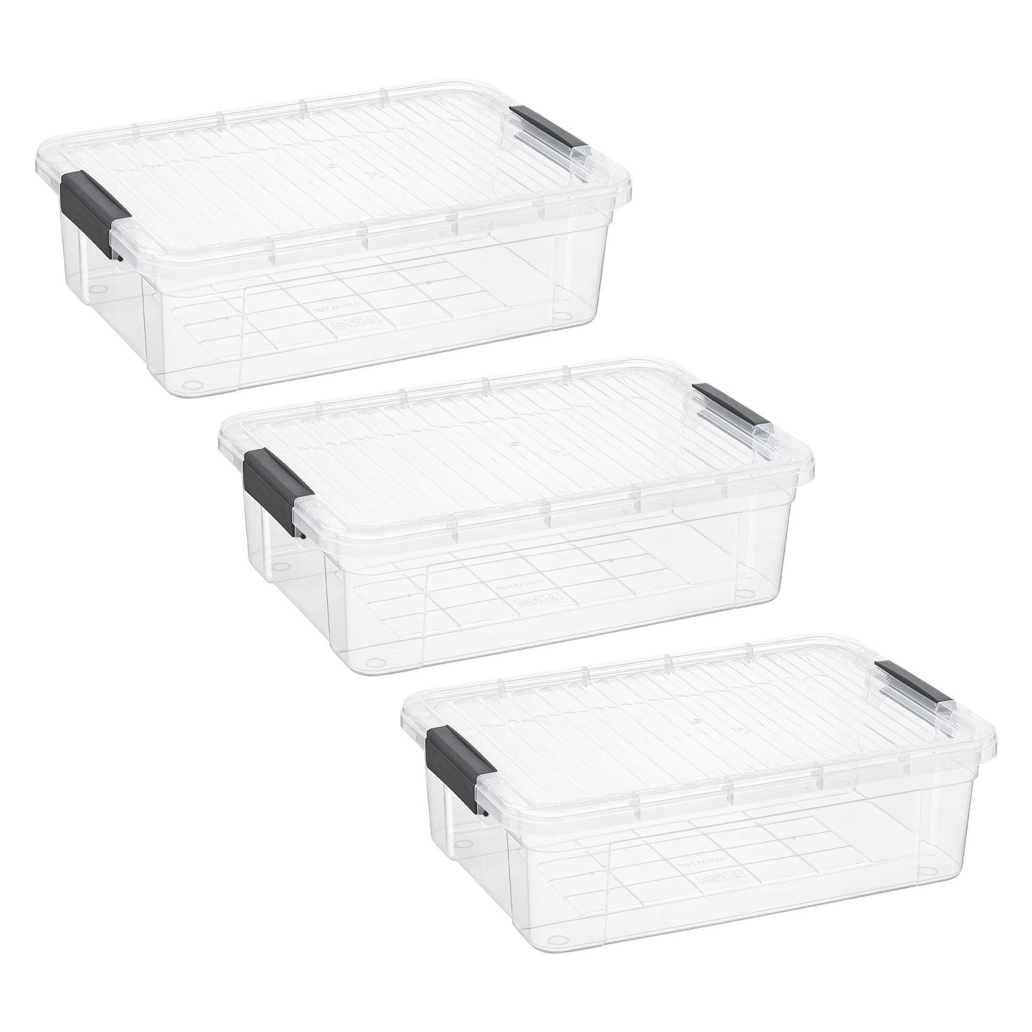 Superio 13.7 Quart Clear Plastic Storage Bin with Lid, Stackable Organizer Box, BPA-Free Storage Container for Home, Garage, School & Office, 1 Pack