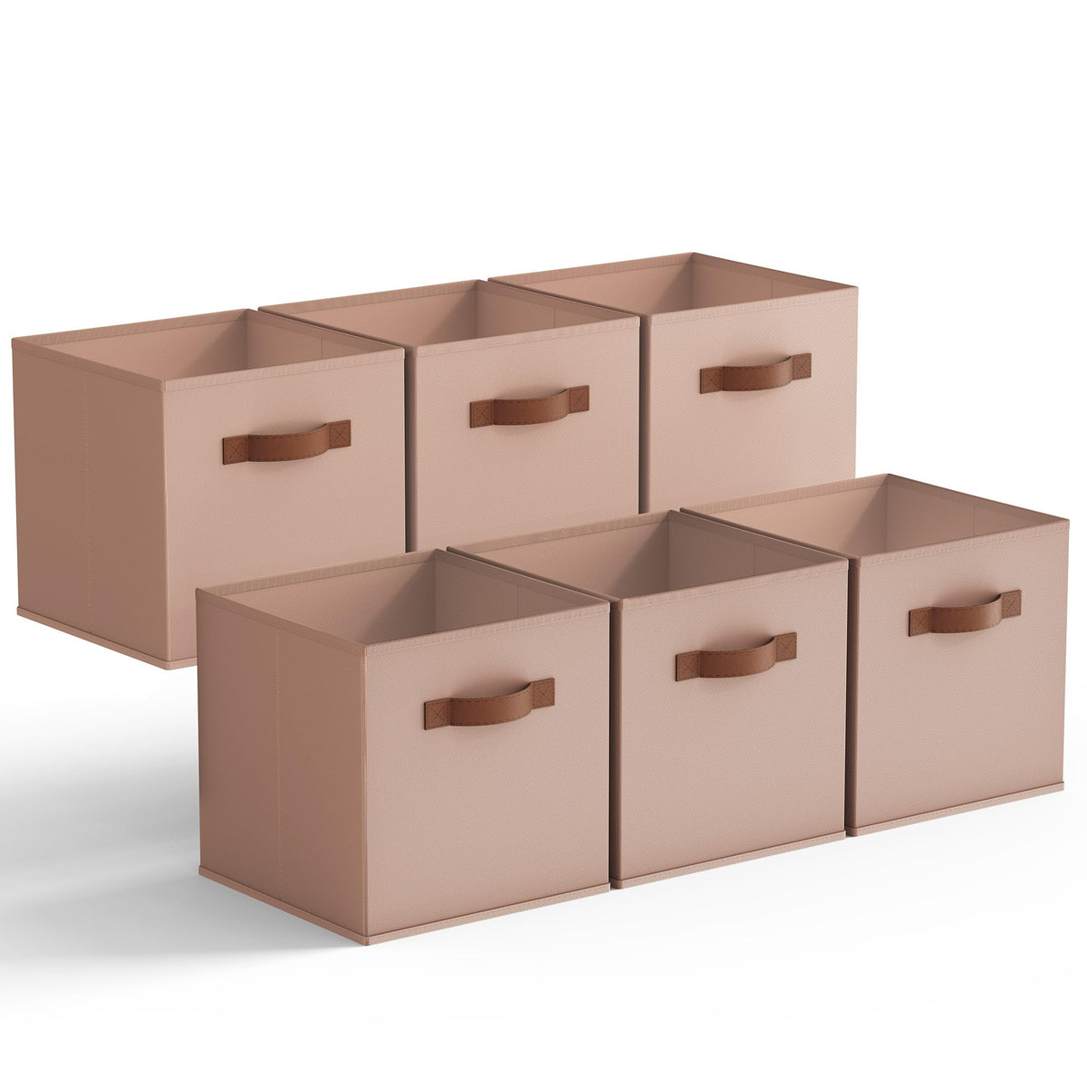 GRANNY SAYS 11 Inch Cube Storage Bins, 6-Pack Storage Cube Organizer, Pink