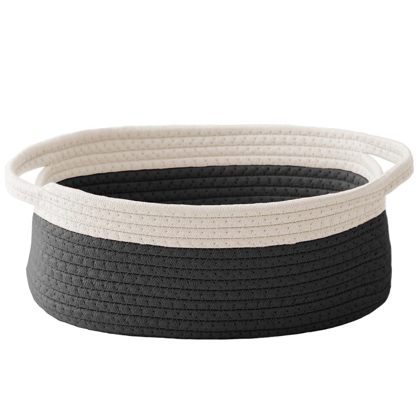 JMvicyroam Small Woven Basket, Empty Gift Basket, White/1 Pack