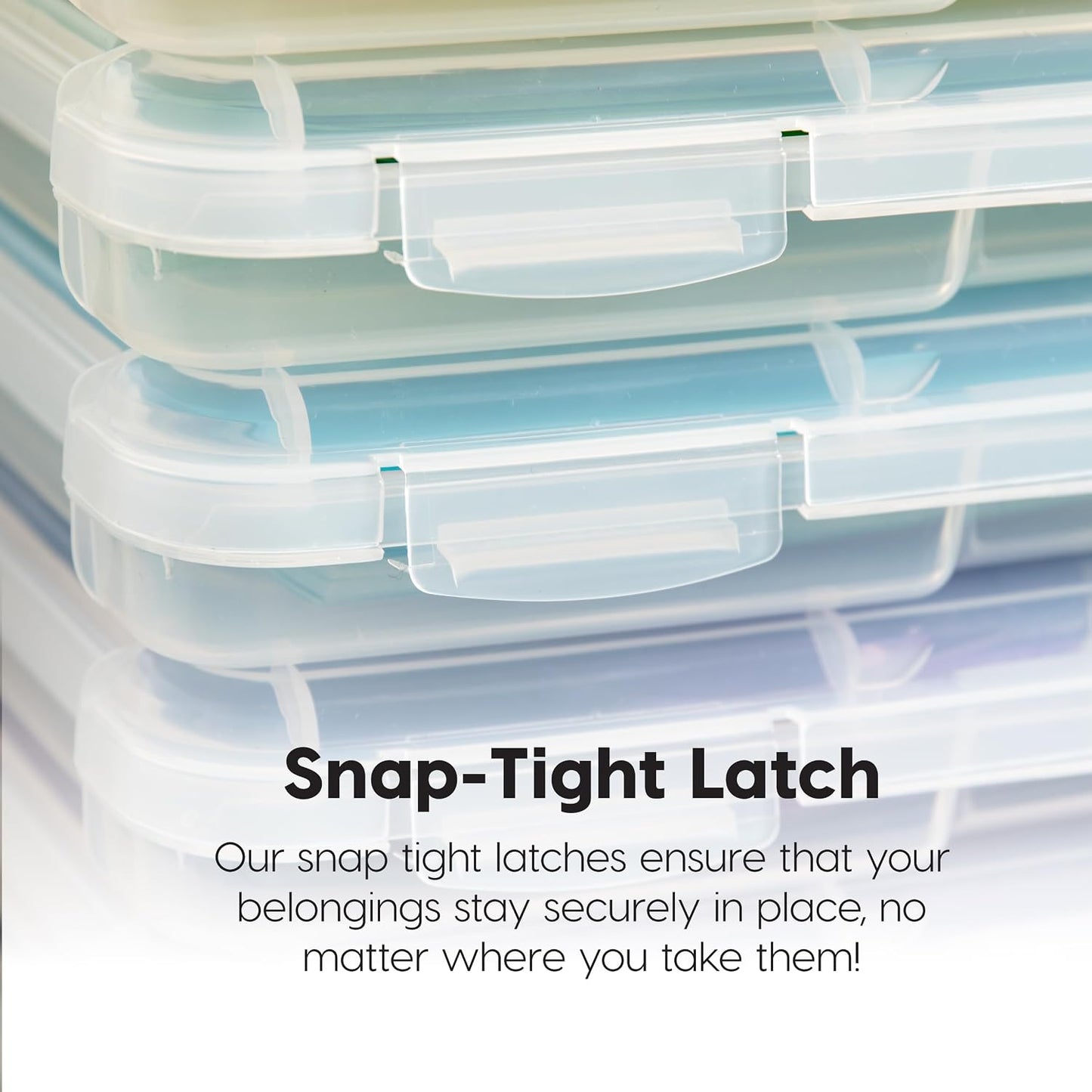 IRIS USA Board Game Storage |Made in USA| Slim Craft Case (10-Pack) - Clear
