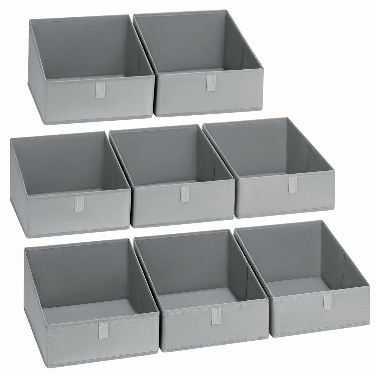 DIMJ Closet Storage Bins - Fabric Storage Baskets for Shelves, Collapsible Closet Organizers and Storage with Handles, Trapezoid Shelf Organization Storage Cubes for Purse, Toys, Books, Towel, Socks