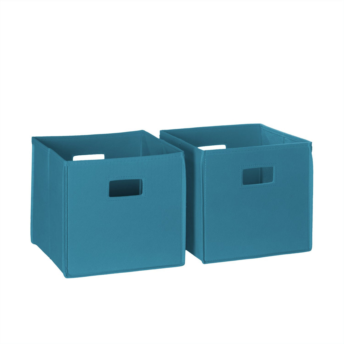 RiverRidge Folding Storage Bins - 2-pack of 10in Tall Taupe Cubes
