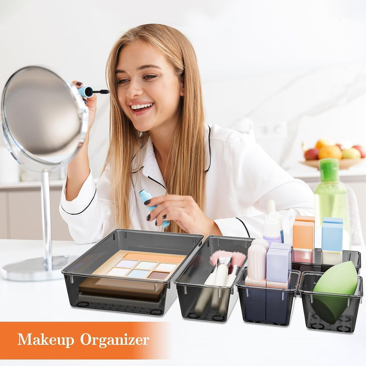 25 PCS Plastic Drawer Organizer, Versatile Organizer Trays & storage Bins