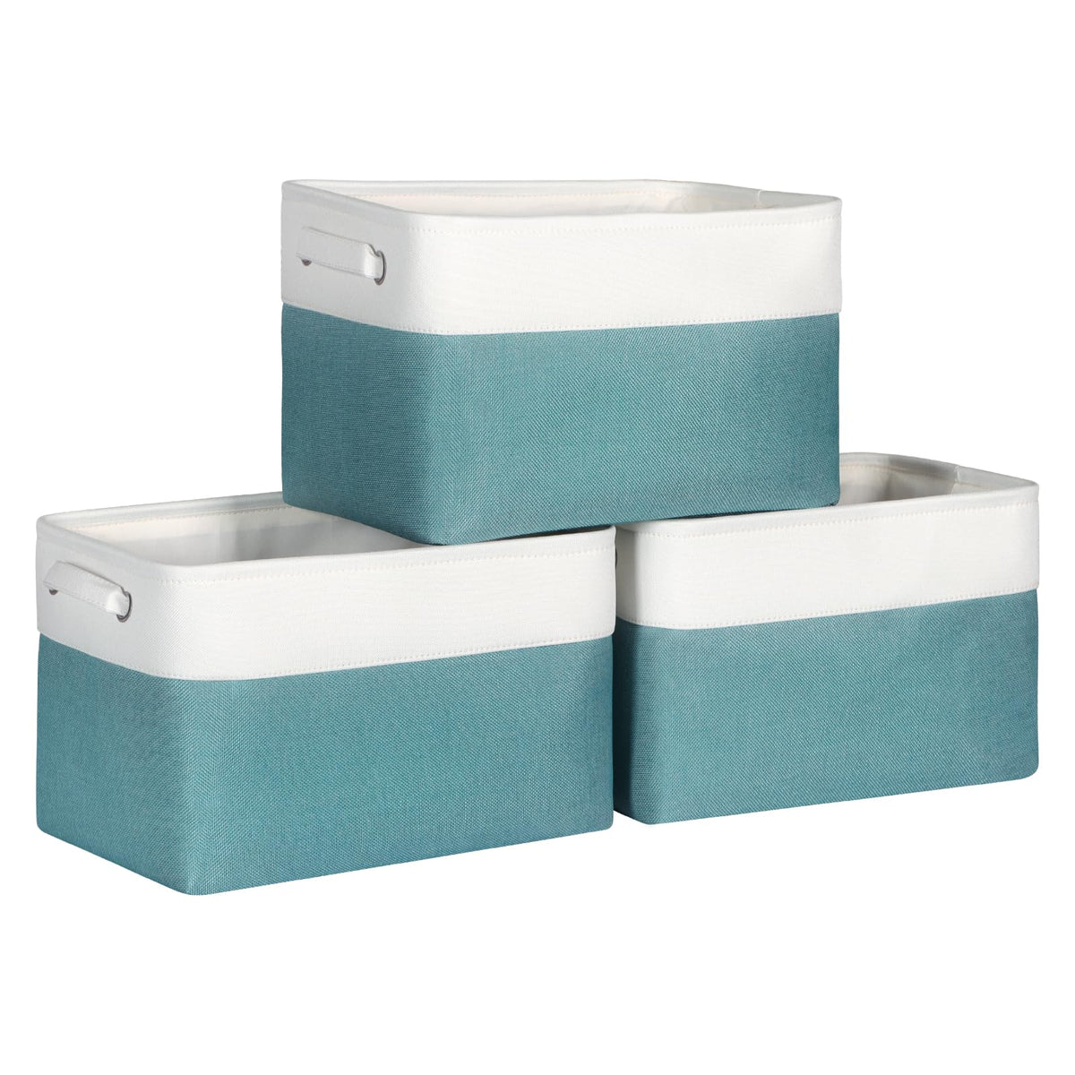 Fabric Storage Bins for Shelves, Rectangle Storage Basket, 3 Pack