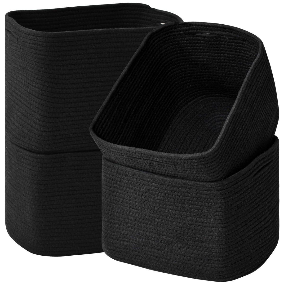 ICERZCZ Storage Baskets for Organizing 12.5"x9.1"x7.9" (4 Packs) Off White