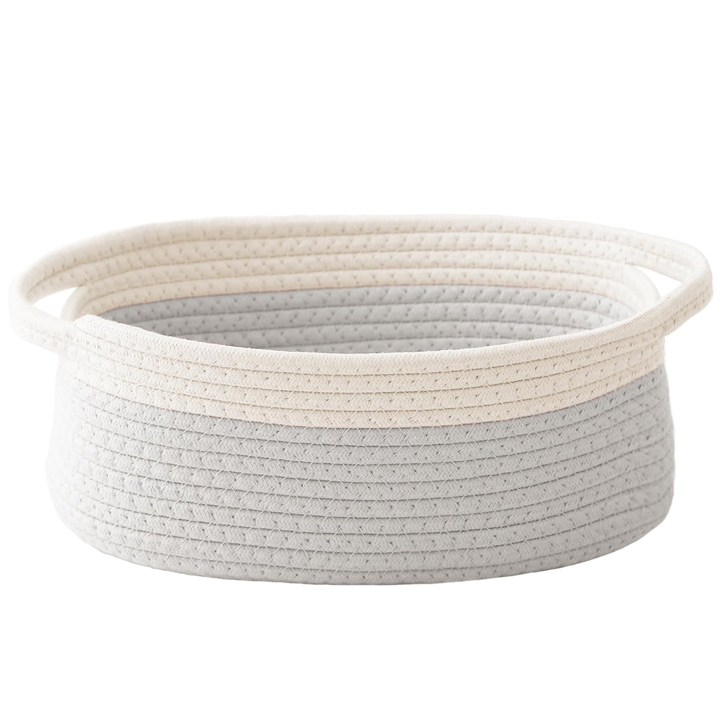 JMvicyroam Small Woven Basket, Empty Gift Basket, White/1 Pack