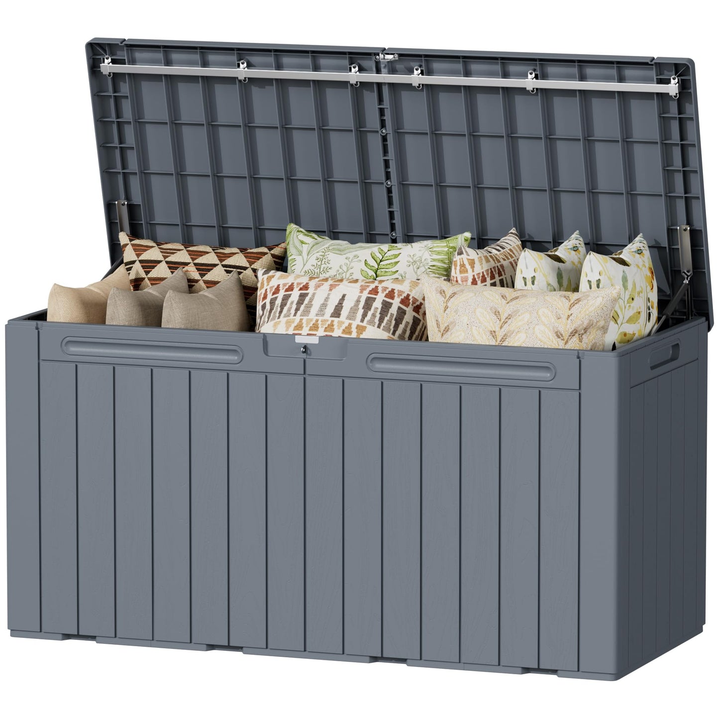 Devoko 100 Gallon Waterproof Resin Deck Box, Large Outdoor Storage Box