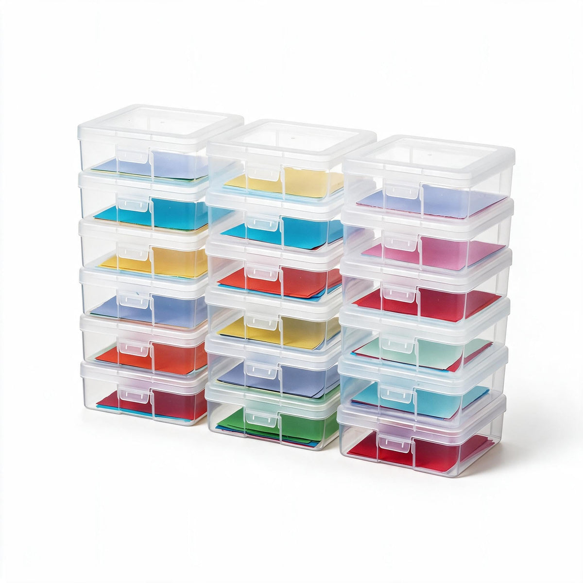 novelinks Plastic Small Storage Containers with Lids for Organizing