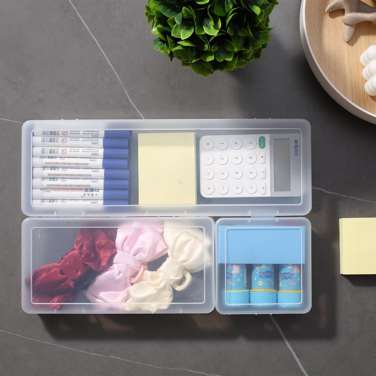 novelinks Plastic Small Storage Containers with Lids for Organizing