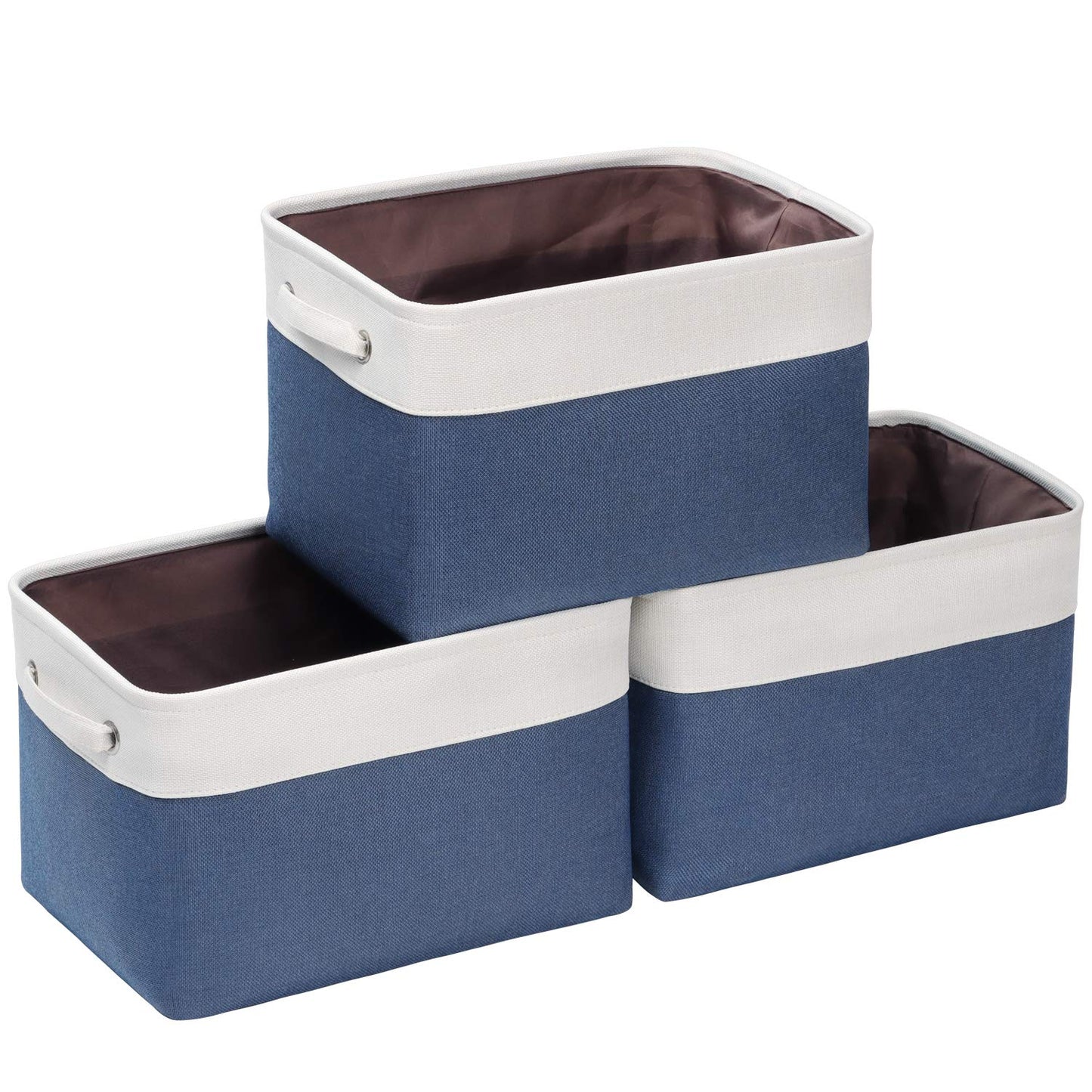 Fabric Storage Bins for Shelves, Rectangle Storage Basket, 3 Pack