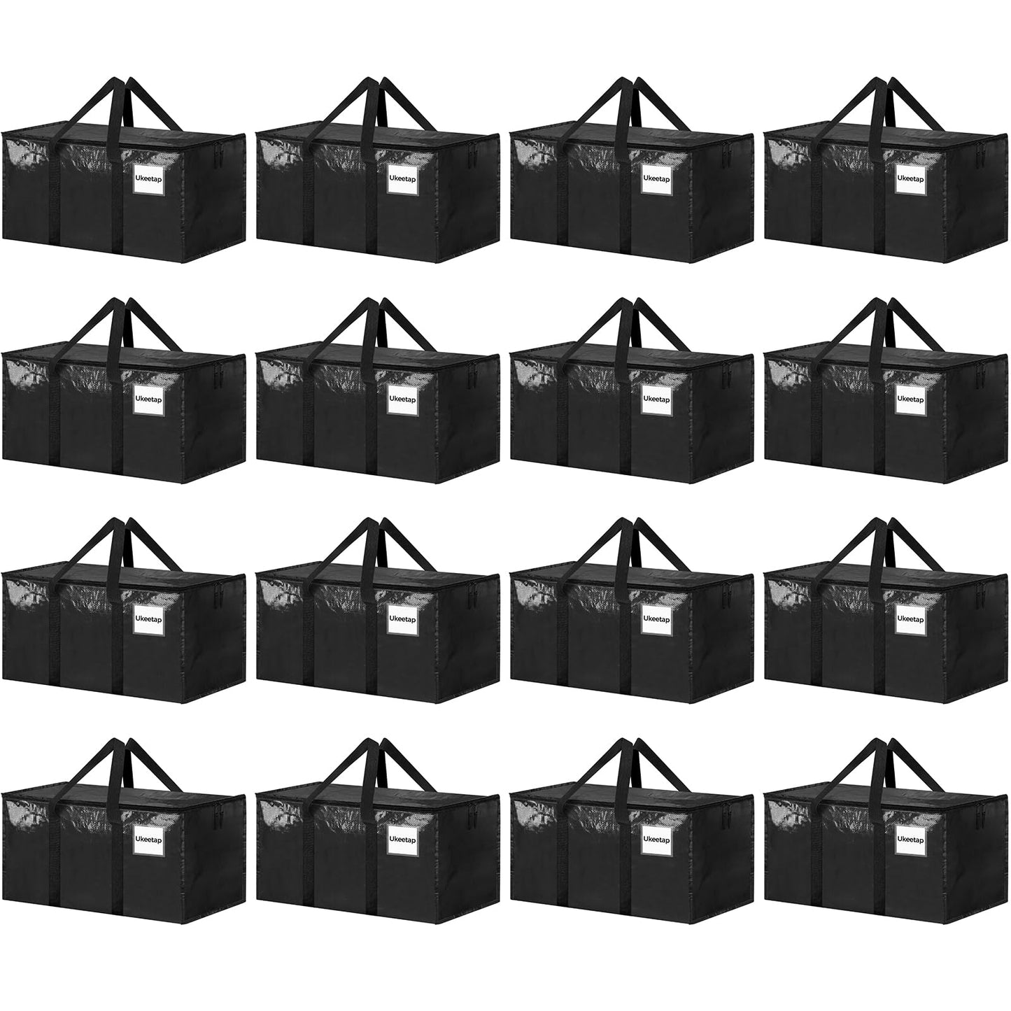 8 Pack Extra Large Clothes Storage Bins with Lids, Moving Bags, Clear