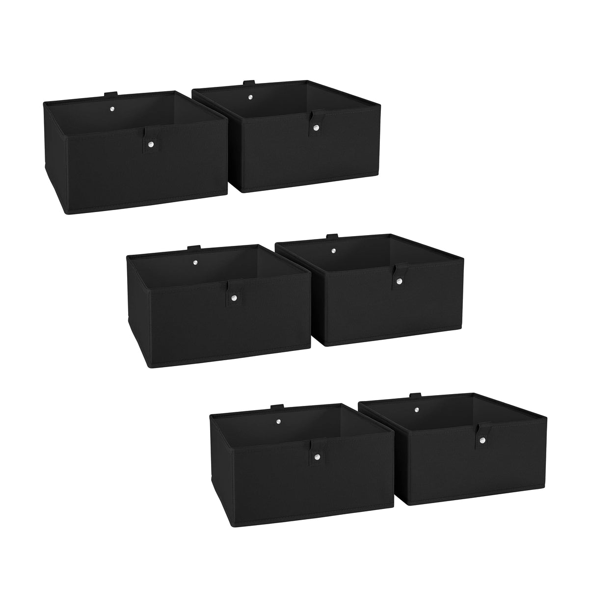 RiverRidge Folding Storage Bins - 2-pack of 5in Tall Olive Cubes