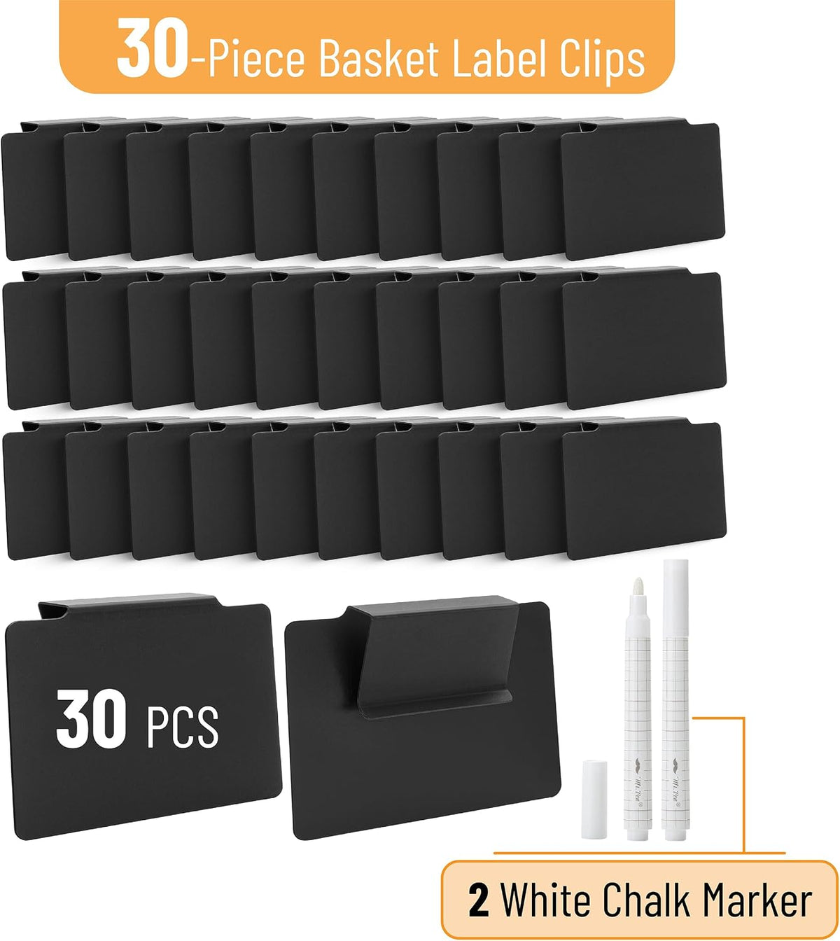 Mr. Pen- Basket Labels Clip On Set, 32 pcs