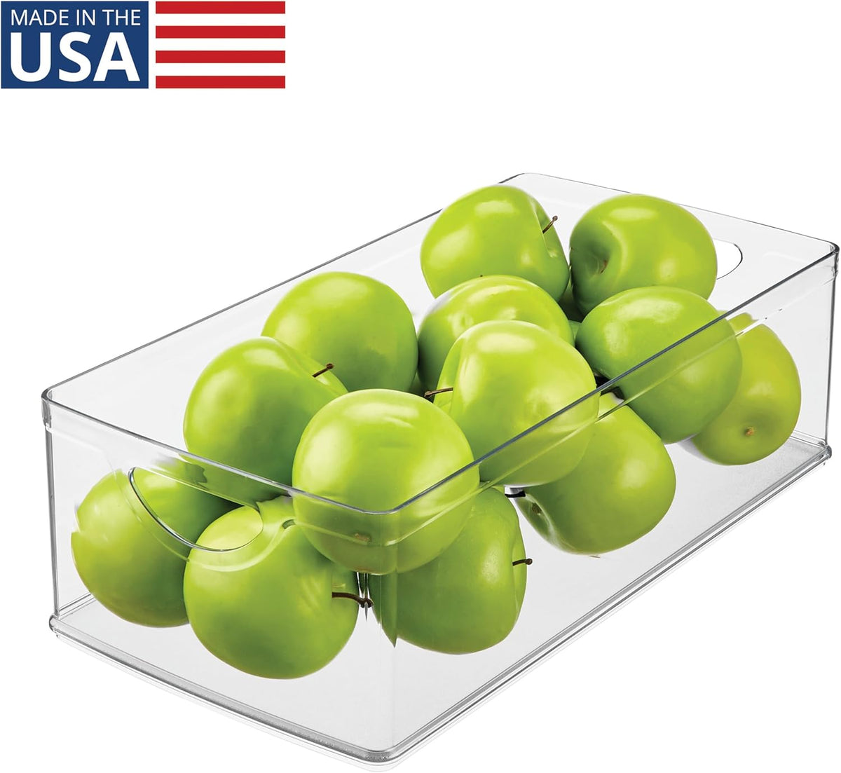 iDesign Stackable Clear Plastic Extra Long Storage Bin