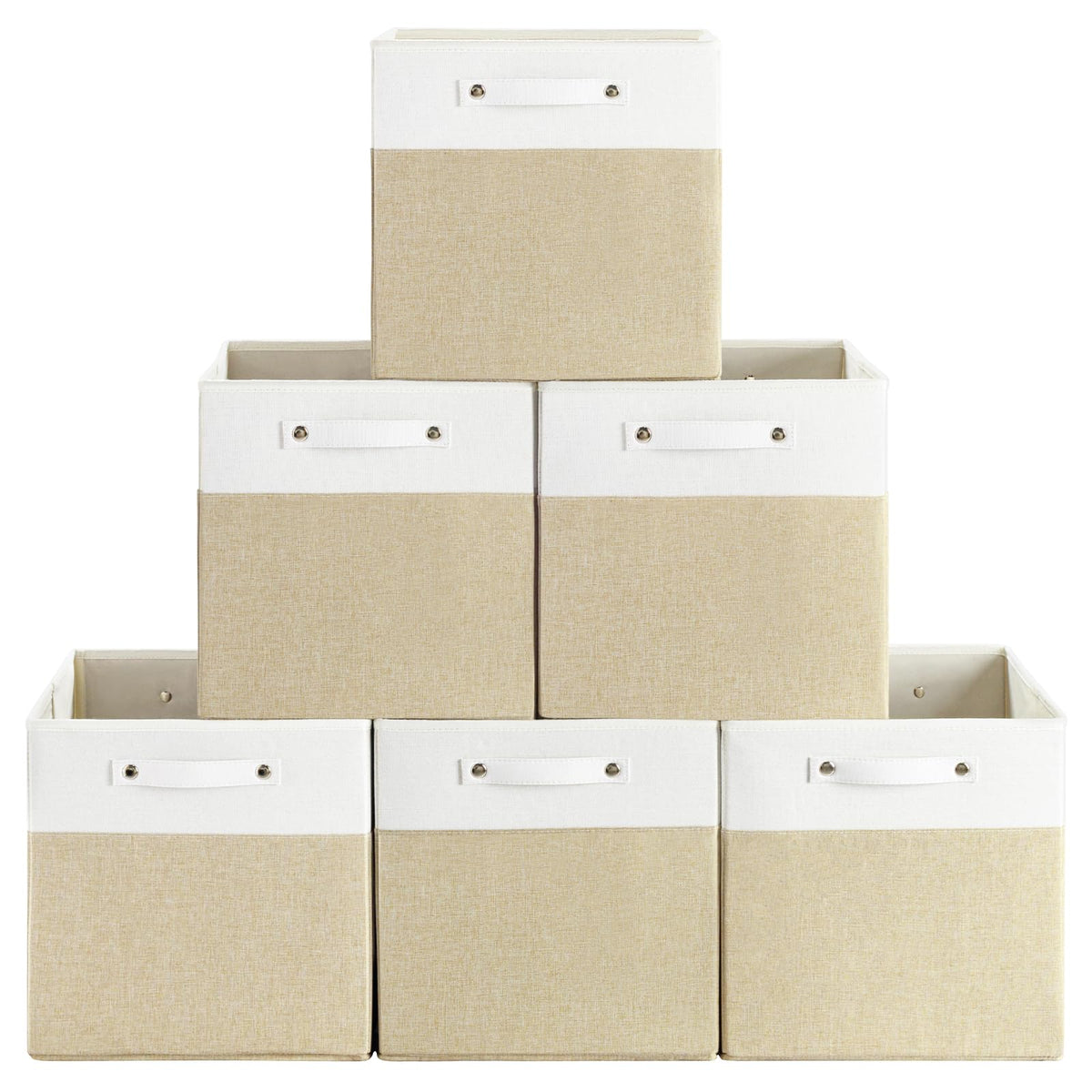 FinishingBo 13x13x13 Storage Cube Bins 4 Pack, Cube Shelf Baskets