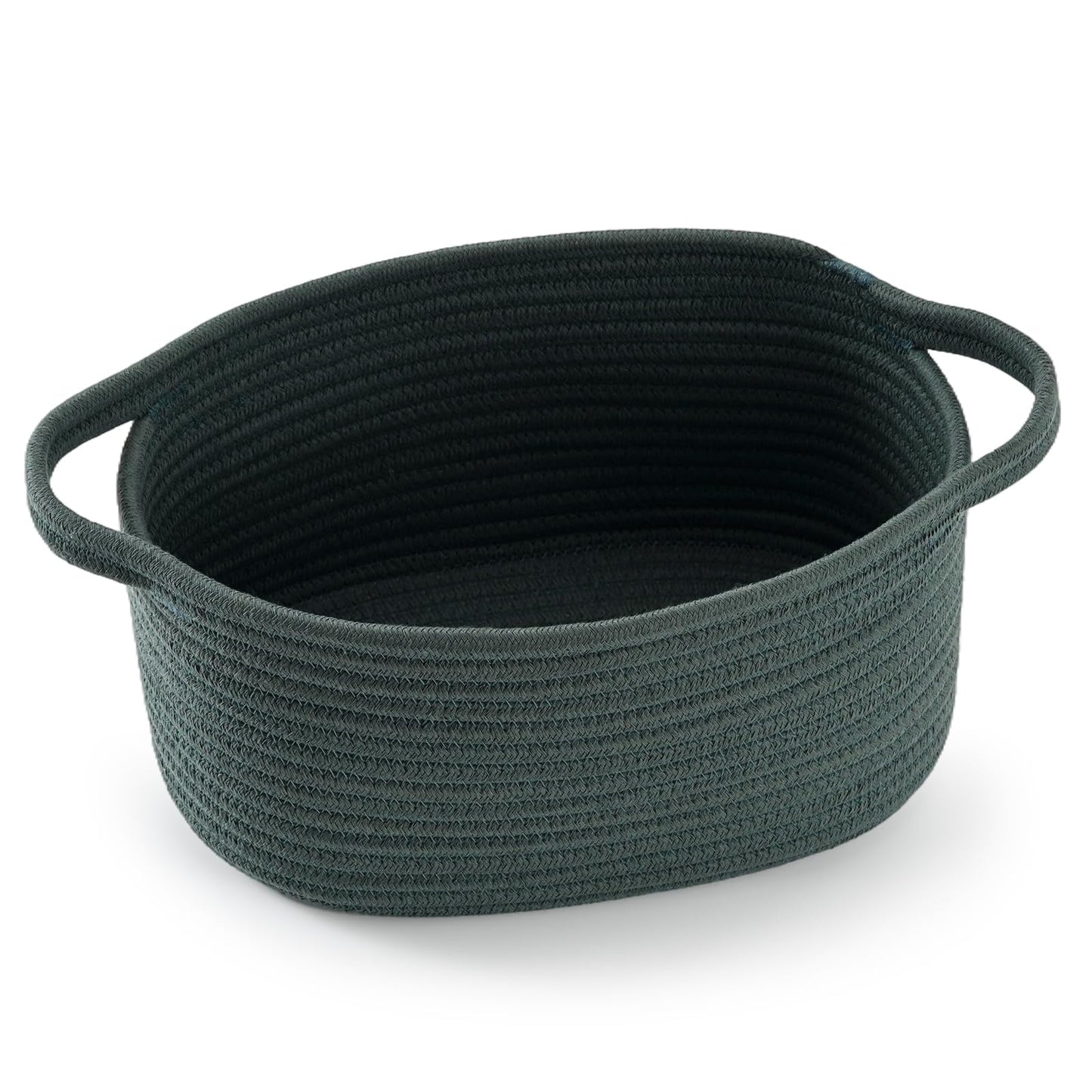 Happyiren Medium Woven Cotton Rope Basket, Empty DIY Gift Basket for Burr