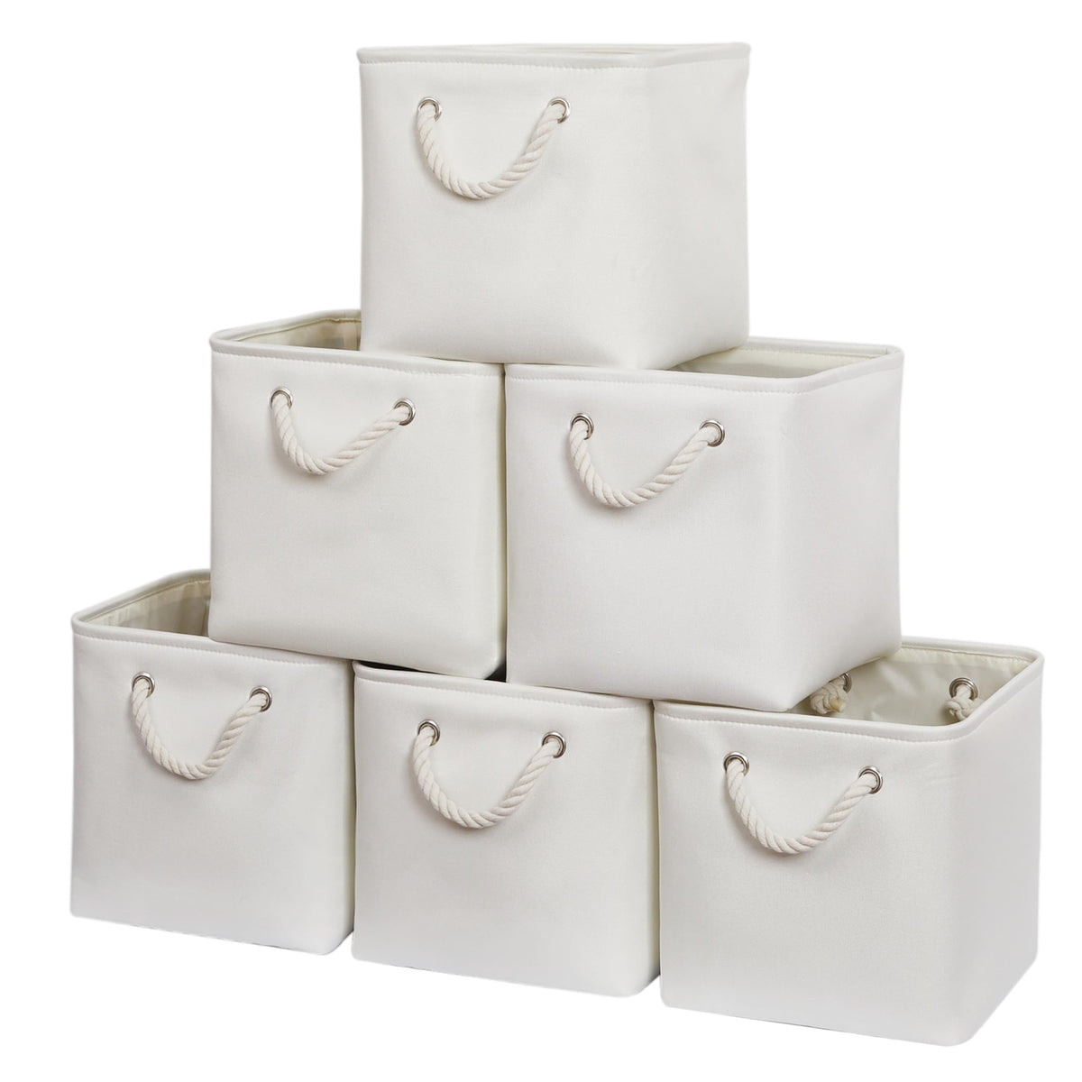 13×15×13 Inch Foldable Fabric Storage Basket with Handles