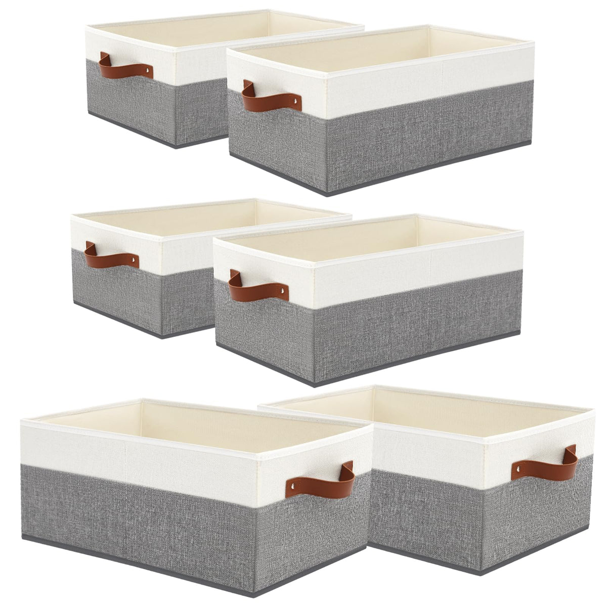 3 Pack Large Capacity Storage Bins Closet Organizer for Shelves