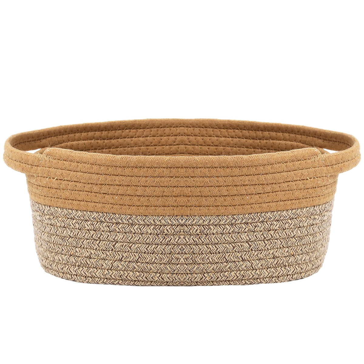 JMvicyroam Small Woven Basket, Empty Gift Basket, White/1 Pack