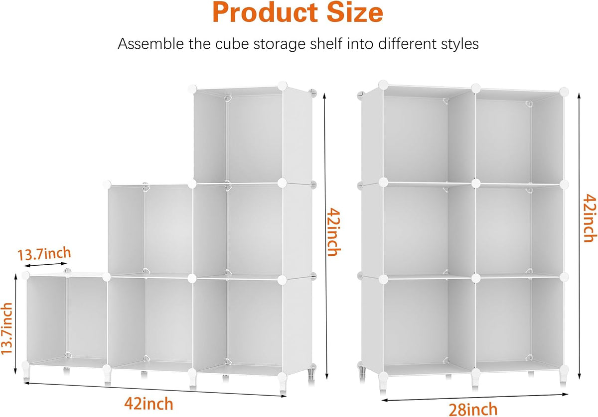 Stackable Closet Organizers and Storage 6 Cube Storage Organizer Closet Organizer for Bathroom Closet Storage for Wardrobe