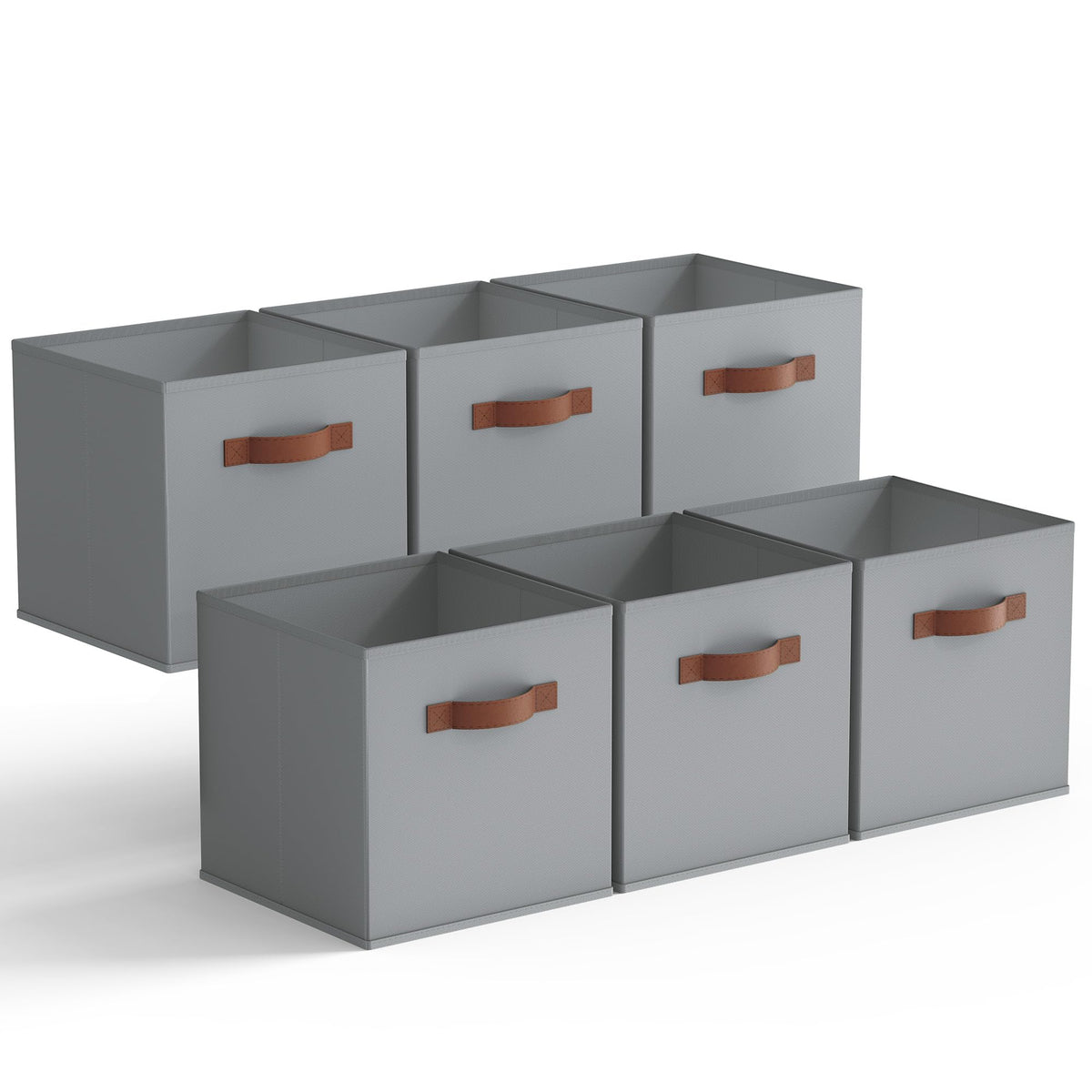 GRANNY SAYS 11 Inch Cube Storage Bins, 6-Pack Storage Cube Organizer, Pink